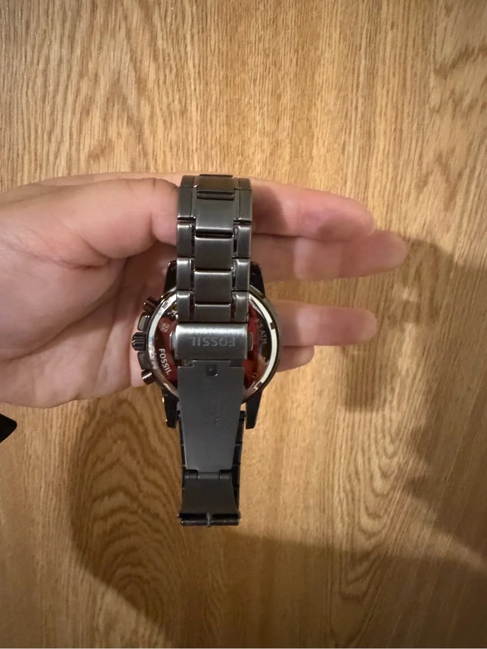 Fossil Men's Gunmetal Stainless Steel Chronograph Watch